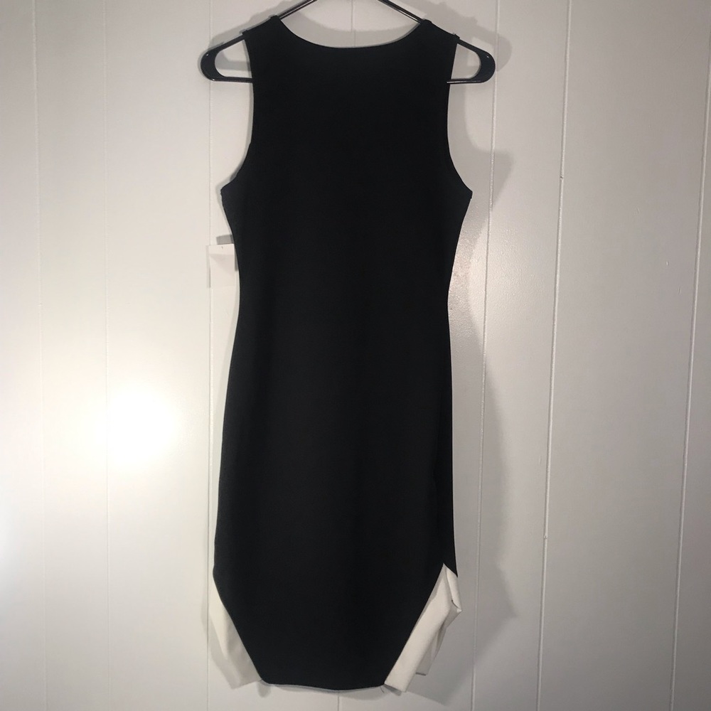 Charlotte Russe Black And White Slit Dress Small - Picture 2 of 8